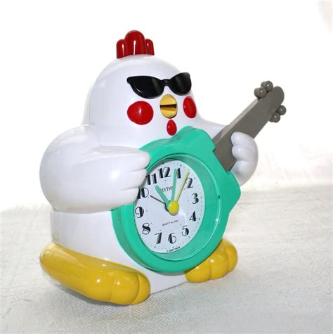Rock N Roll Singing Chicken Alarm Clock .